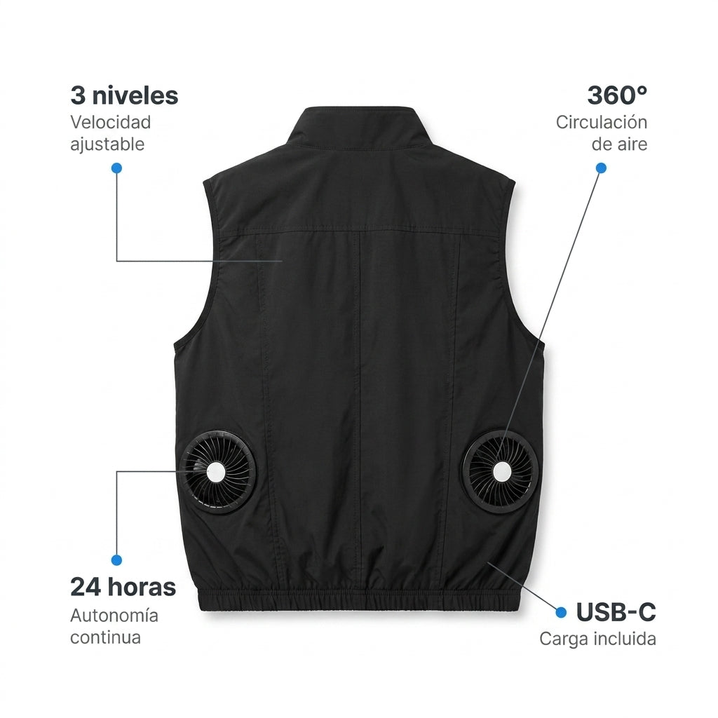 Chaleco con Ventilador Refrigerante